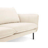 Vienna 3-Sitzer Sofa aus Samt in Hellbeige (Bluvel 22), 200x92x95 cm von Cosmopolitan Design – Bild 4