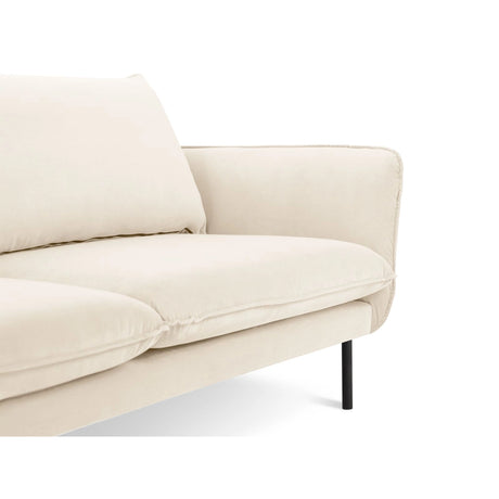 Vienna 3-Sitzer Sofa aus Samt in Hellbeige (Bluvel 22), 200x92x95 cm von Cosmopolitan Design – Bild 4