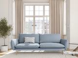 Vienna 3-Sitzer Sofa aus Samt in Hellblau (Bluvel 06), 200x92x95 cm von Cosmopolitan Design – Bild 2
