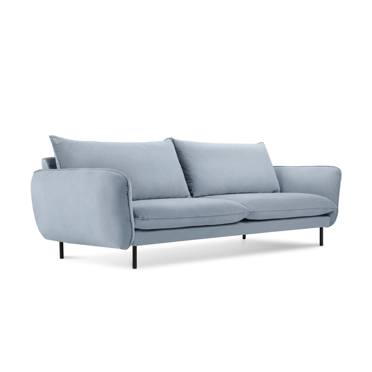 Vienna 3-Sitzer Sofa aus Samt in Hellblau (Bluvel 06), 200x92x95 cm von Cosmopolitan Design – Bild 1