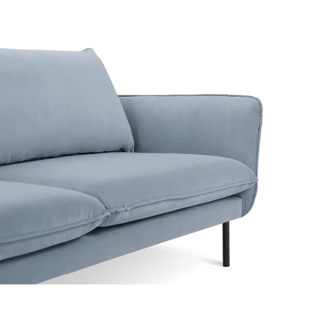 Vienna 3-Sitzer Sofa aus Samt in Hellblau (Bluvel 06), 200x92x95 cm von Cosmopolitan Design – Bild 4