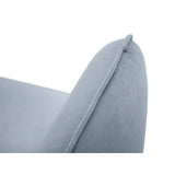 Vienna 3-Sitzer Sofa aus Samt in Hellblau (Bluvel 06), 200x92x95 cm von Cosmopolitan Design – Bild 5