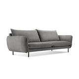 Vienna 3-Sitzer Sofa aus Samt in Hellgrau (Bluvel 13), 200x92x95 cm von Cosmopolitan Design – Bild 1