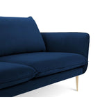 Vienna 3-Sitzer Sofa aus Samt in Königsblau (Bluvel 86), 200x92x95 cm von Cosmopolitan Design – Bild 4
