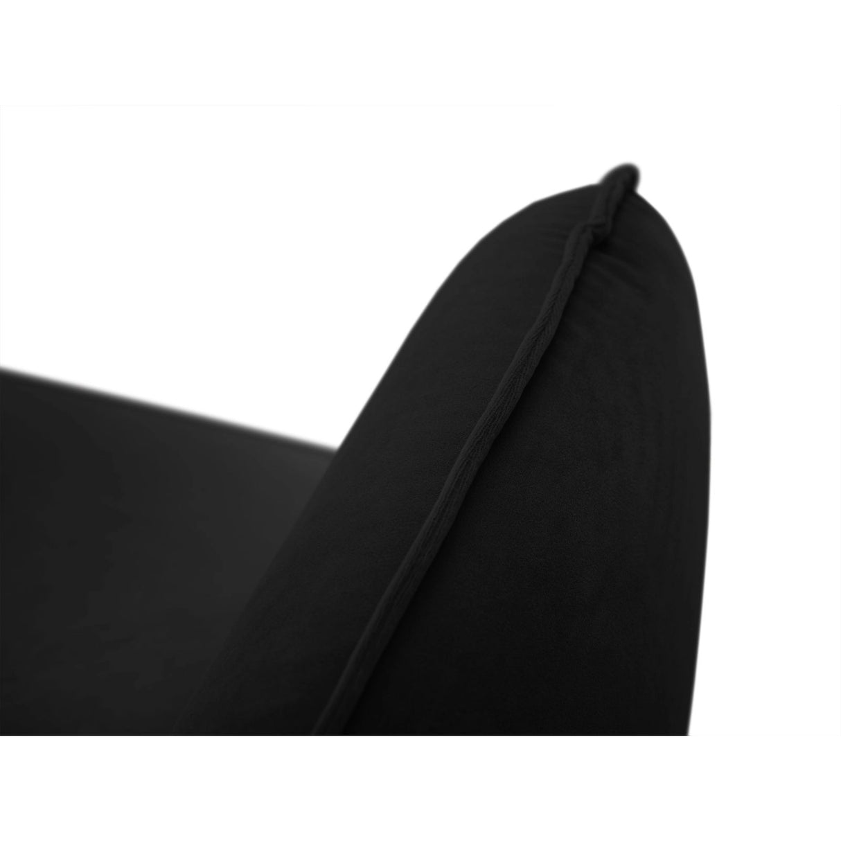 Vienna 3-Sitzer Sofa aus Samt in Schwarz (Bluvel 19), 200x92x95 cm von Cosmopolitan Design – Bild 5