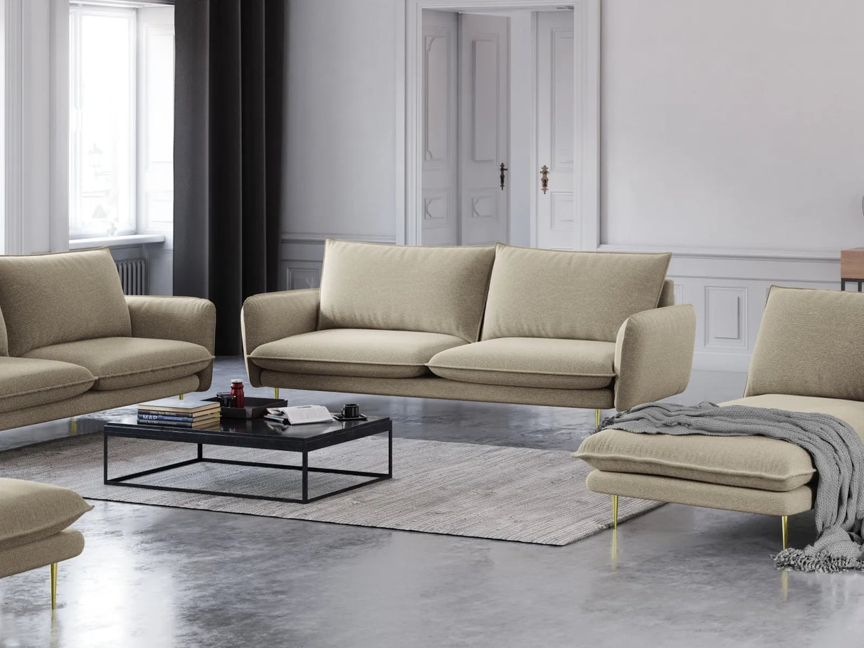 Vienna 3-Sitzer Sofa aus Strukturierter Stoff in Beige (Positano 8), 200x92x95 cm von Cosmopolitan Design – Bild 2