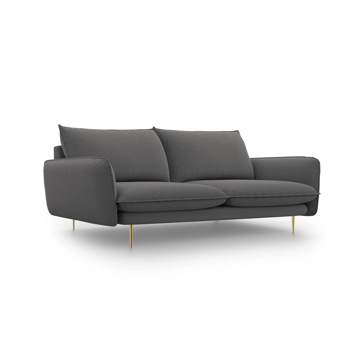 Vienna 3-Sitzer Sofa aus Strukturierter Stoff in Dunkelgrau (Positano 95), 200x92x95 cm von Cosmopolitan Design – Bild 1