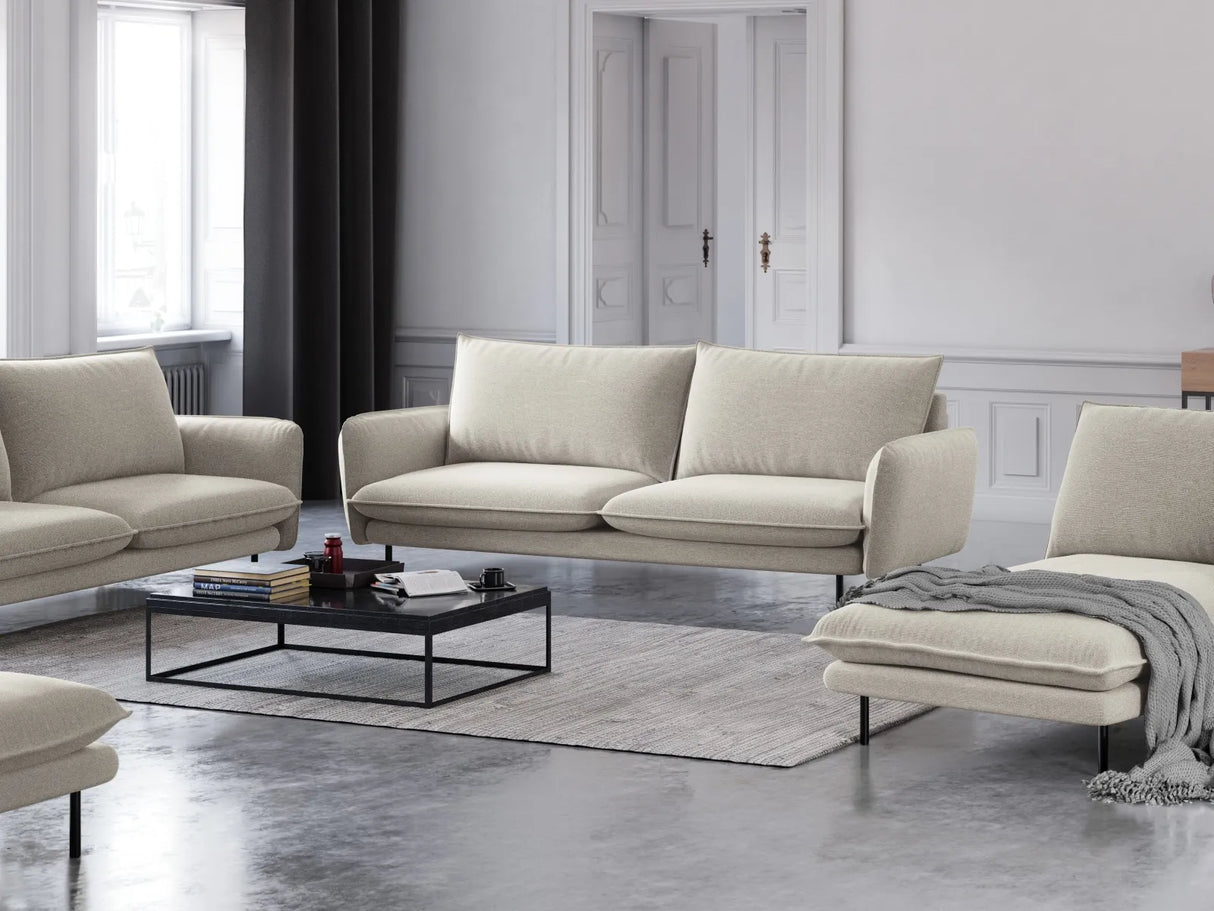 Vienna 3-Sitzer Sofa aus Strukturierter Stoff in Hellbeige (Positano 02), 200x92x95 cm von Cosmopolitan Design – Bild 2