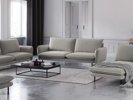 Vienna 3-Sitzer Sofa aus Strukturierter Stoff in Hellgrau (Asgard 27/ Positano 83), 200x92x95 cm von Cosmopolitan Design – Bild 2