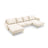 Vienna 6-Sitzer Panorama Sofa aus Samt oder Strukturstoff, 350x170x95 cm von Cosmopolitan Design – Bild 1