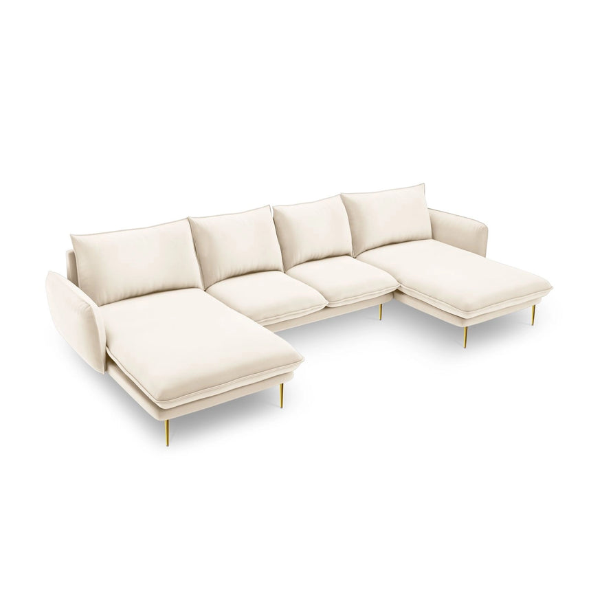 Vienna 6-Sitzer Panorama Sofa aus Samt oder Strukturstoff, 350x170x95 cm von Cosmopolitan Design – Bild 1