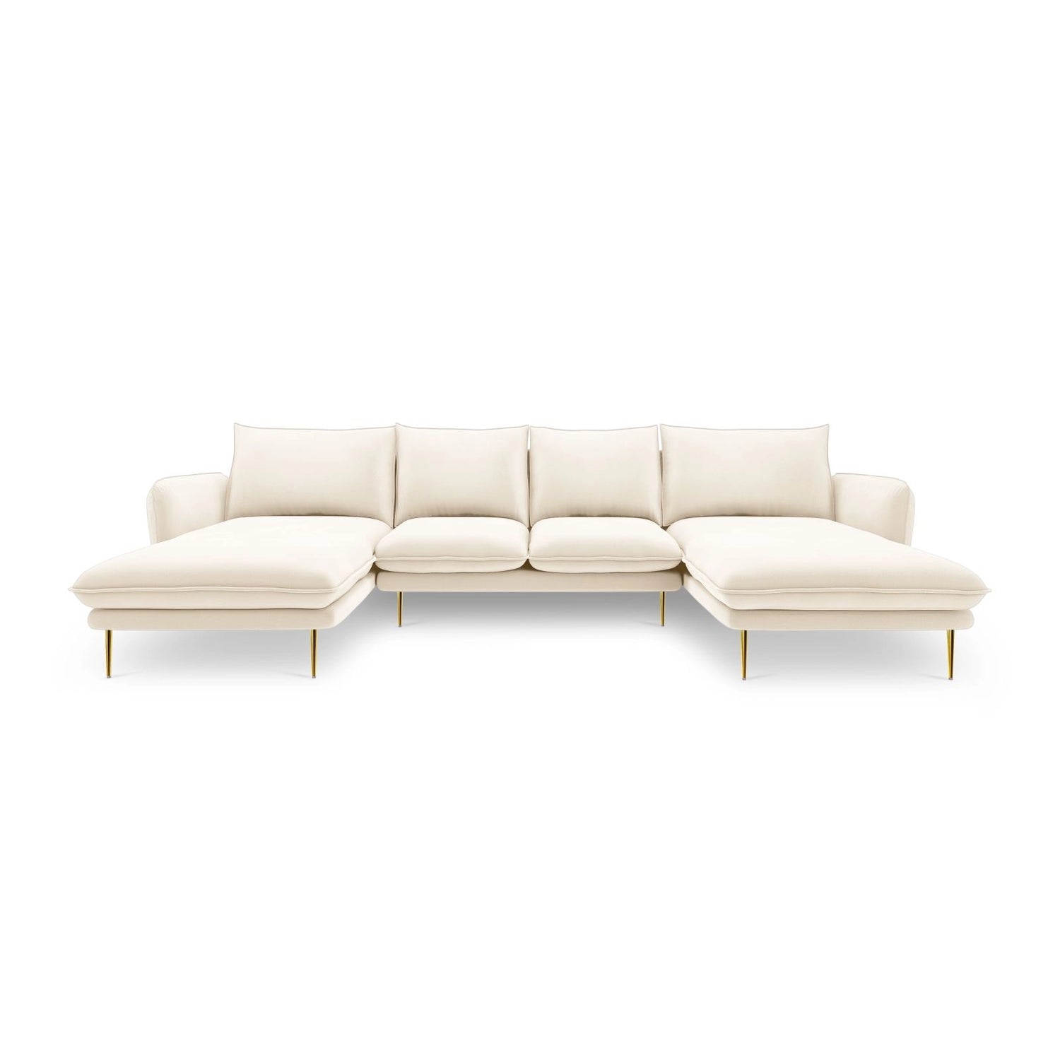 Vienna 6-Sitzer Panorama Sofa aus Samt oder Strukturstoff, 350x170x95 cm von Cosmopolitan Design – Bild 3