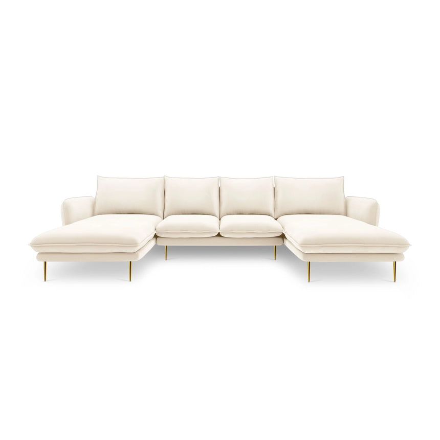 Vienna 6-Sitzer Panorama Sofa aus Samt oder Strukturstoff, 350x170x95 cm von Cosmopolitan Design – Bild 3