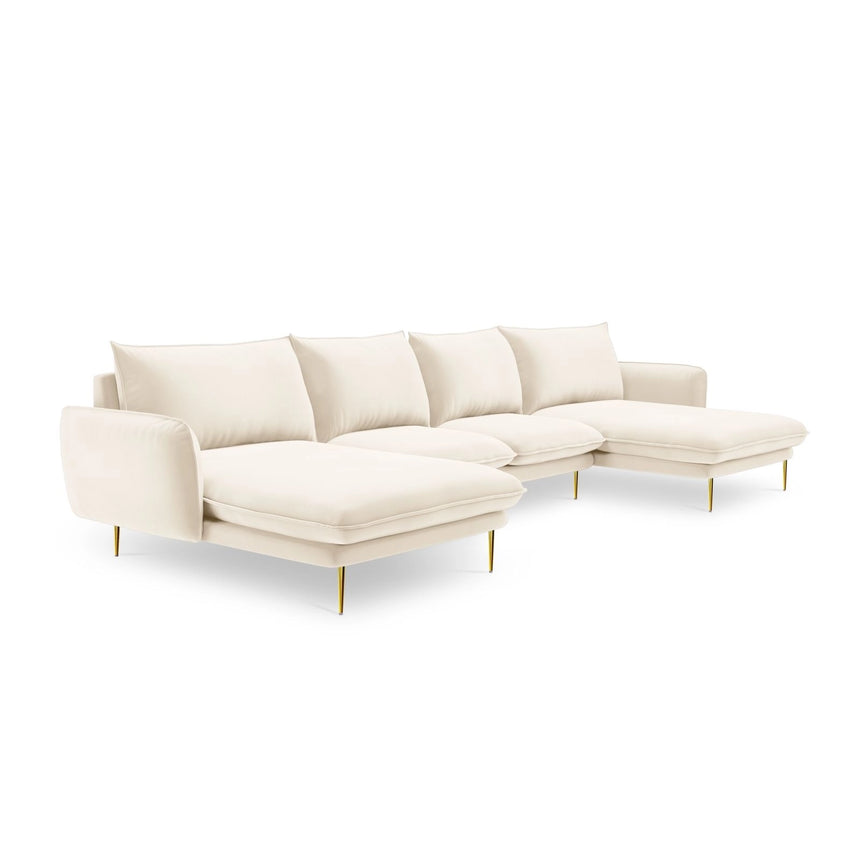 Vienna 6-Sitzer Panorama Sofa aus Samt oder Strukturstoff, 350x170x95 cm von Cosmopolitan Design – Bild 4