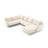 Vienna 7-Sitzer Panorama Ecksofa, Linke Seite, aus Samt oder Strukturstoff, 330x235x95 cm von Cosmopolitan Design – Bild 1