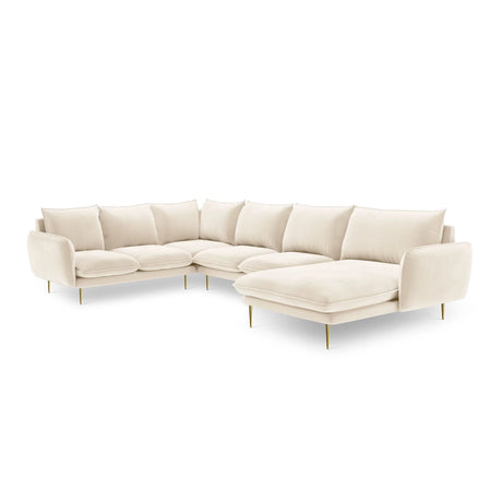 Vienna 7-Sitzer Panorama Ecksofa, Linke Seite, aus Samt oder Strukturstoff, 330x235x95 cm von Cosmopolitan Design – Bild 4