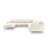 Vienna 7-Sitzer Panorama Ecksofa, Rechte Seite, aus Samt oder Strukturstoff, 330x235x95 cm von Cosmopolitan Design – Bild 3