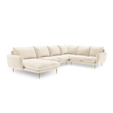 Vienna 7-Sitzer Panorama Ecksofa, Rechte Seite, aus Samt oder Strukturstoff, 330x235x95 cm von Cosmopolitan Design – Bild 4