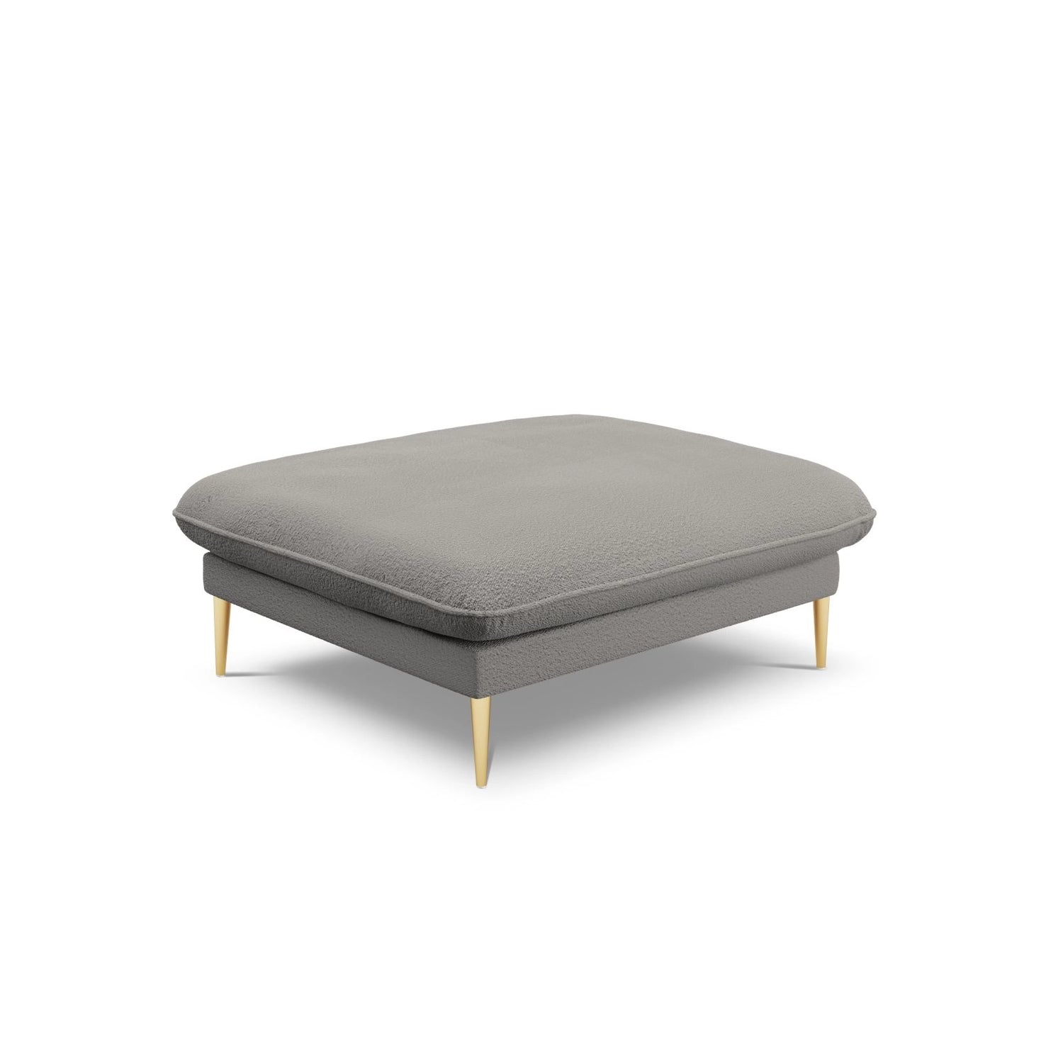 Vienna Pouf aus Boucle in Grau (Ascot Taupe), 93x73x43 cm von Cosmopolitan Design – Bild 1