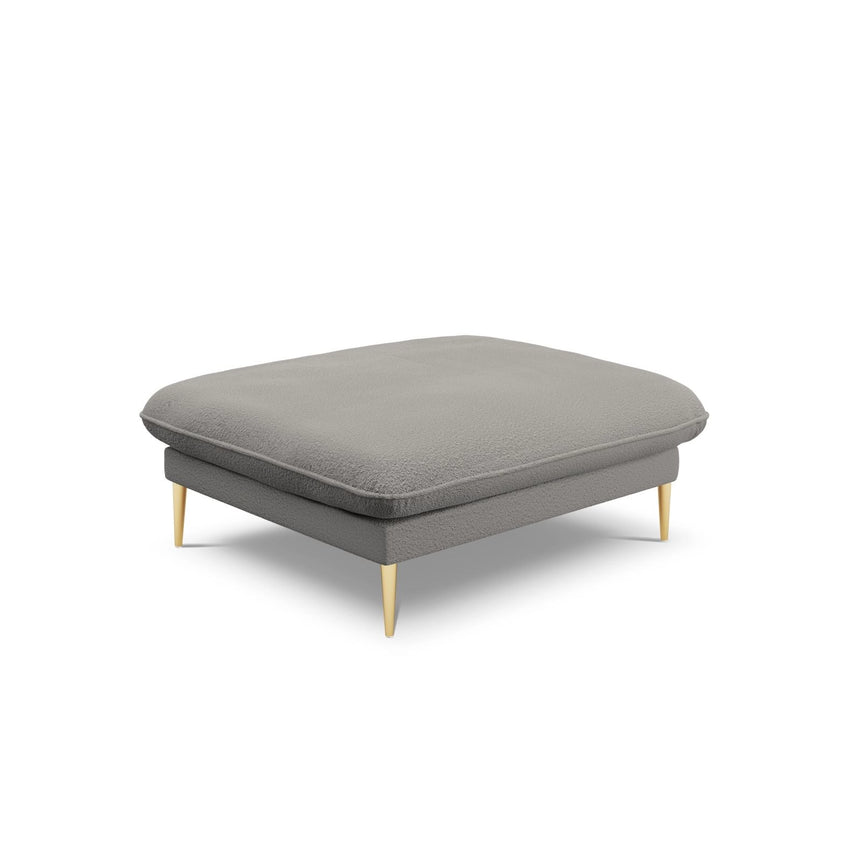 Vienna Pouf aus Boucle in Grau (Ascot Taupe), 93x73x43 cm von Cosmopolitan Design – Bild 1