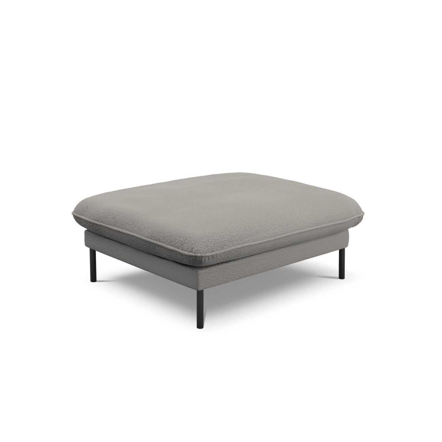 Vienna Pouf aus Boucle in Grau (Ascot Taupe), 93x73x43 cm von Cosmopolitan Design – Bild 1