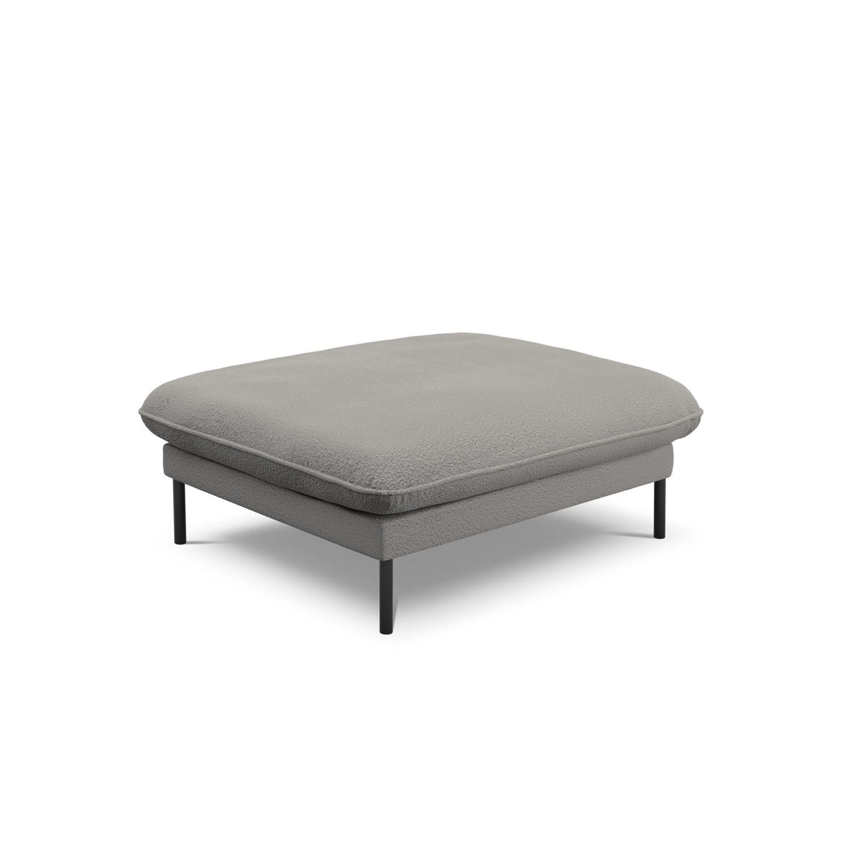 Vienna Pouf aus Boucle in Grau (Ascot Taupe), 93x73x43 cm von Cosmopolitan Design – Bild 1