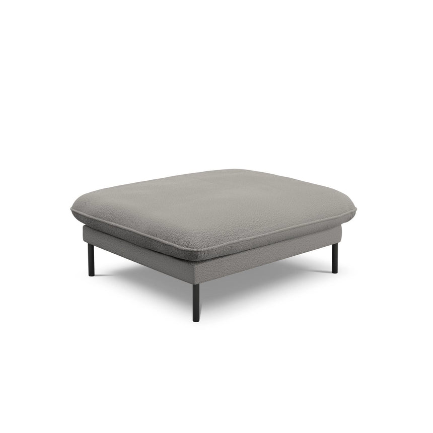 Vienna Pouf aus Boucle in Grau (Ascot Taupe), 93x73x43 cm von Cosmopolitan Design – Bild 1