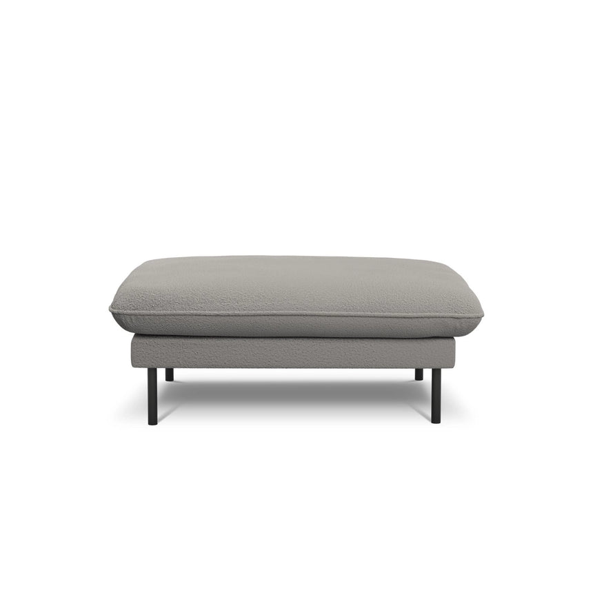 Vienna Pouf aus Boucle in Grau (Ascot Taupe), 93x73x43 cm von Cosmopolitan Design – Bild 3