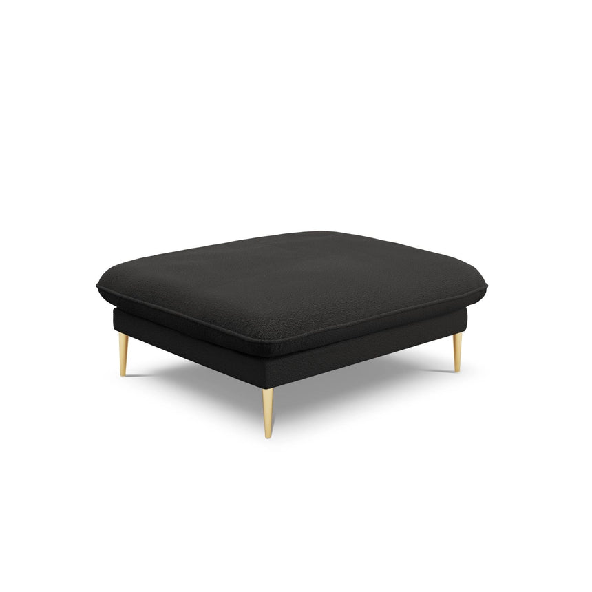 Vienna Pouf aus Boucle in Schwarz (Ascot Black), 93x73x43 cm von Cosmopolitan Design – Bild 1