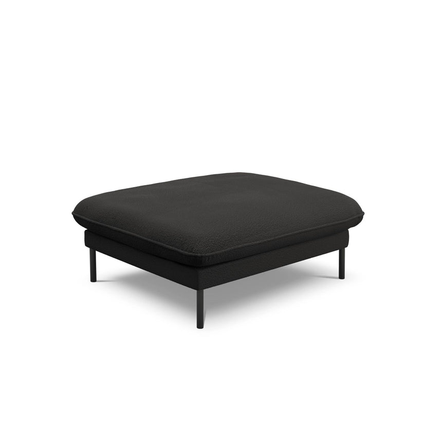Vienna Pouf aus Boucle in Schwarz (Ascot Black), 93x73x43 cm von Cosmopolitan Design – Bild 1