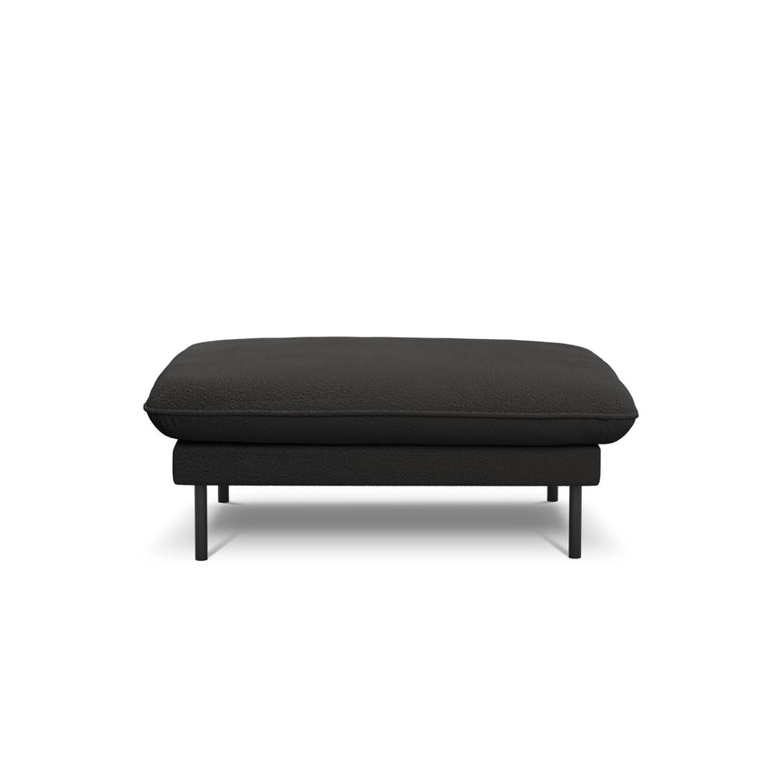 Vienna Pouf aus Boucle in Schwarz (Ascot Black), 93x73x43 cm von Cosmopolitan Design – Bild 3