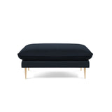 Vienna Pouf aus Samt in Dunkelblau (Bluvel 89), 93x73x43 cm von Cosmopolitan Design – Bild 3