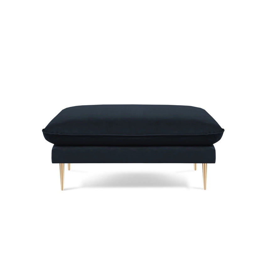Vienna Pouf aus Samt in Dunkelblau (Bluvel 89), 93x73x43 cm von Cosmopolitan Design – Bild 3