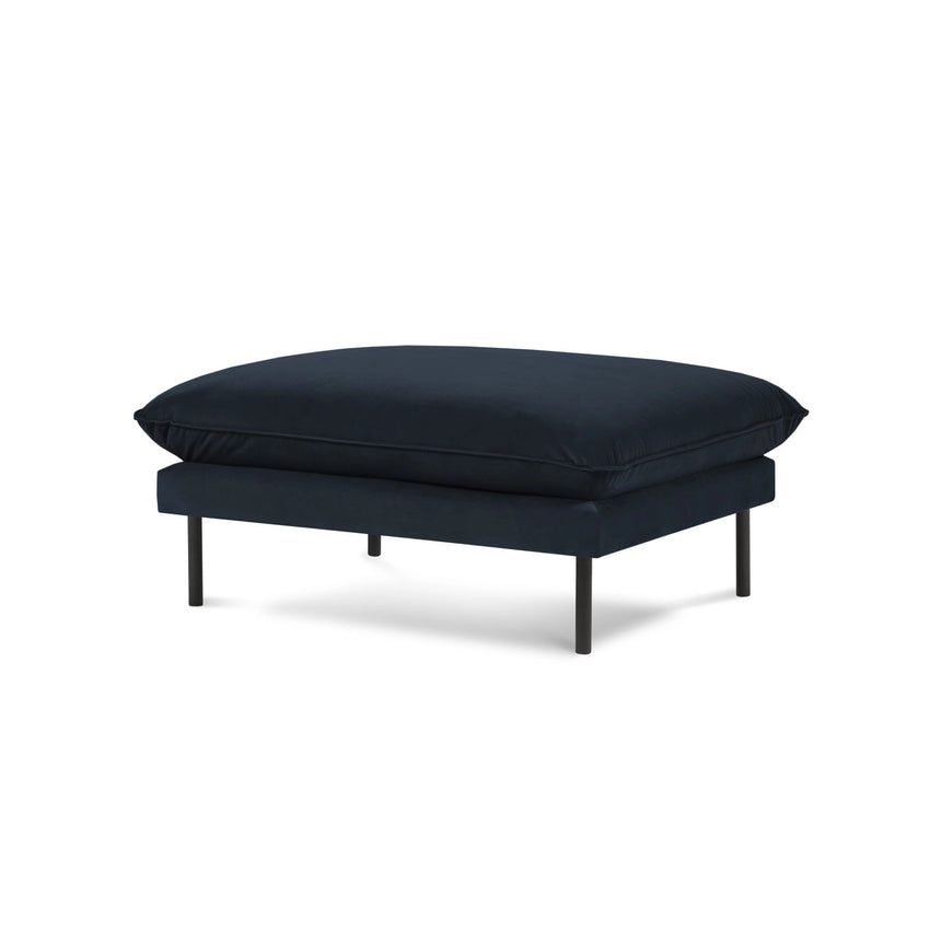 Vienna Pouf aus Samt in Dunkelblau (Bluvel 89), 93x73x43 cm von Cosmopolitan Design – Bild 1