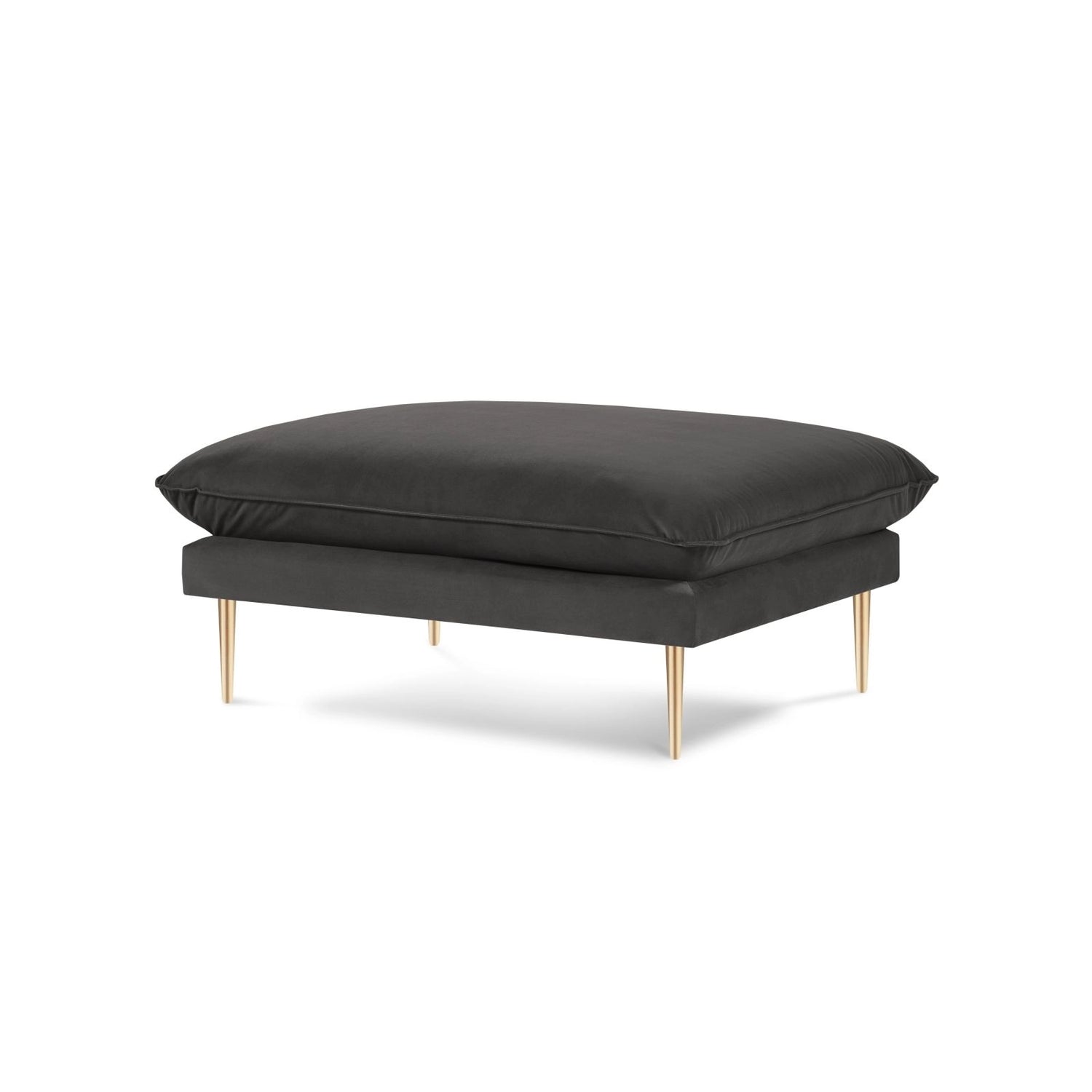 Vienna Pouf aus Samt in Dunkelgrau (Bluvel 18), 93x73x43 cm von Cosmopolitan Design – Bild 1