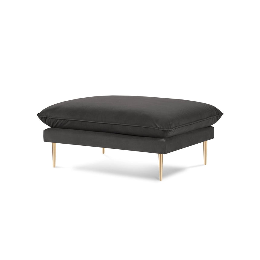 Vienna Pouf aus Samt in Dunkelgrau (Bluvel 18), 93x73x43 cm von Cosmopolitan Design – Bild 1