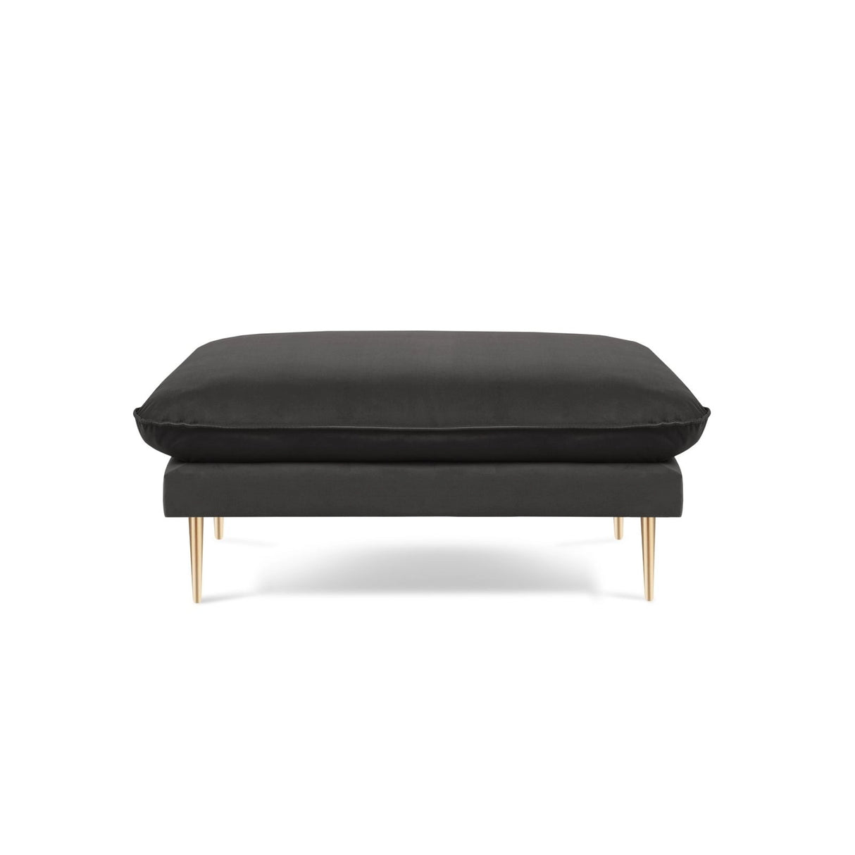 Vienna Pouf aus Samt in Dunkelgrau (Bluvel 18), 93x73x43 cm von Cosmopolitan Design – Bild 3