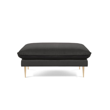 Vienna Pouf aus Samt in Dunkelgrau (Bluvel 18), 93x73x43 cm von Cosmopolitan Design – Bild 3