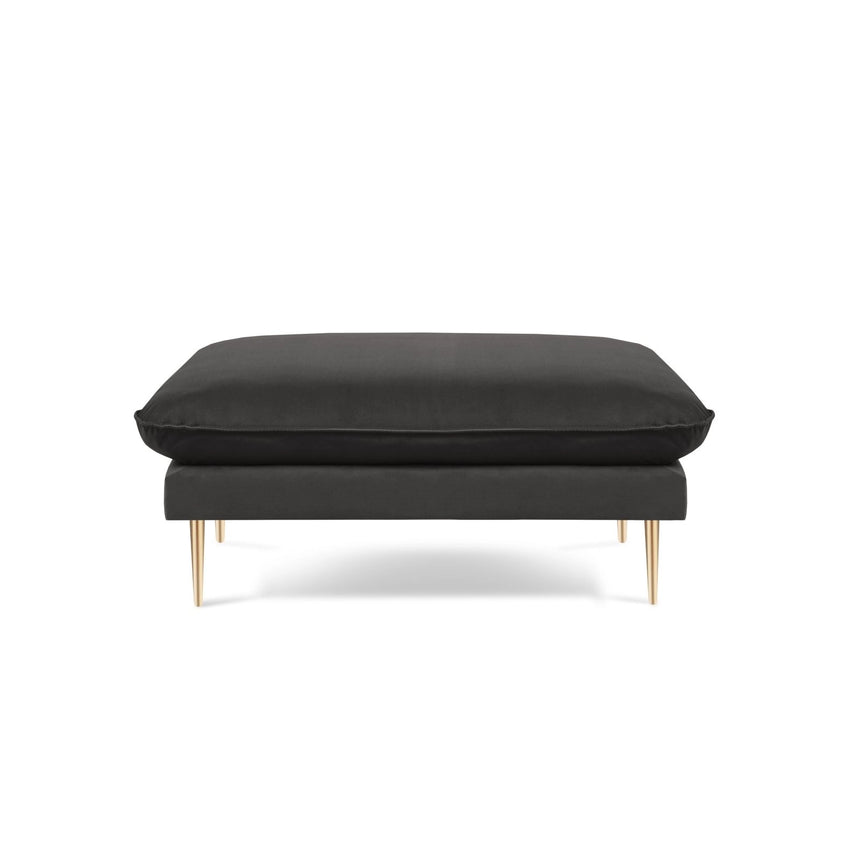 Vienna Pouf aus Samt in Dunkelgrau (Bluvel 18), 93x73x43 cm von Cosmopolitan Design – Bild 3