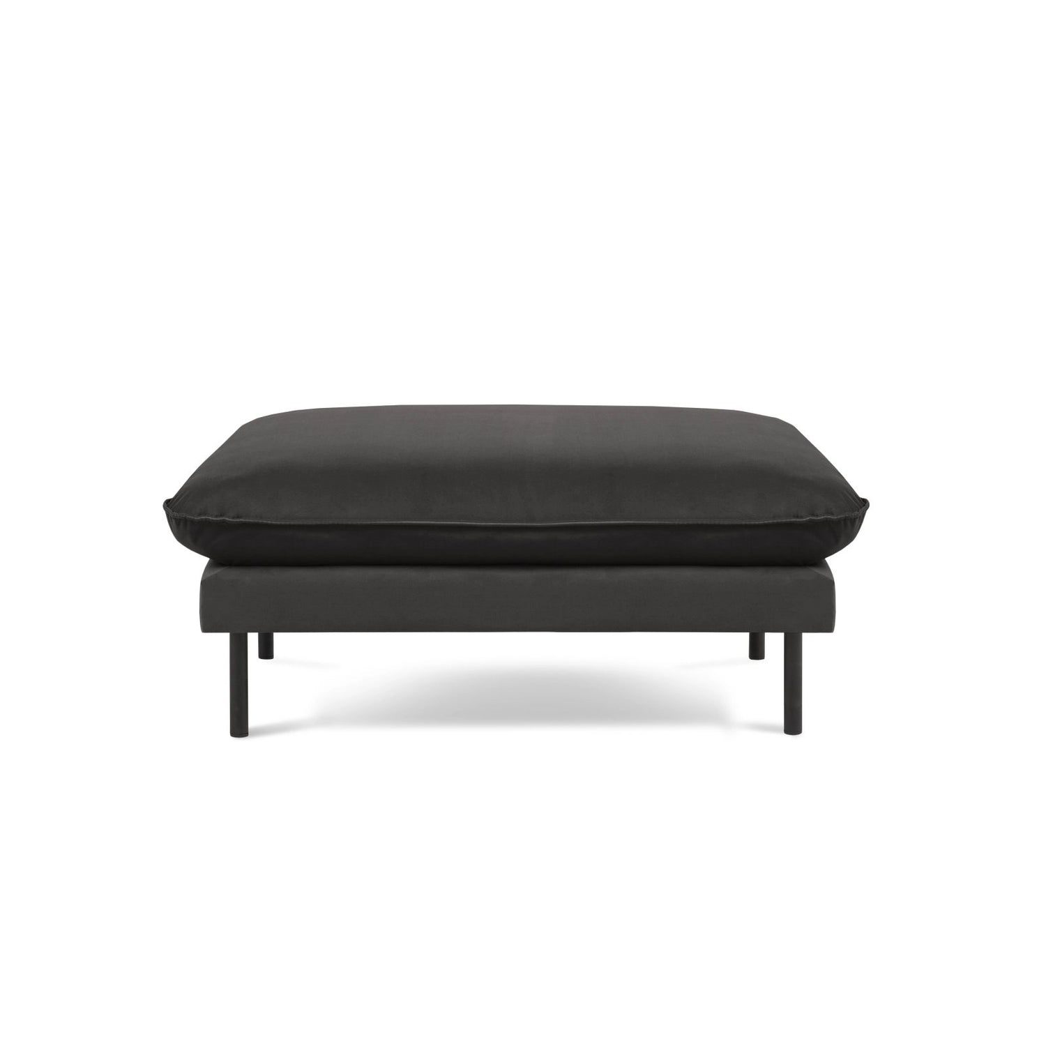 Vienna Pouf aus Samt in Dunkelgrau (Bluvel 18), 93x73x43 cm von Cosmopolitan Design – Bild 3