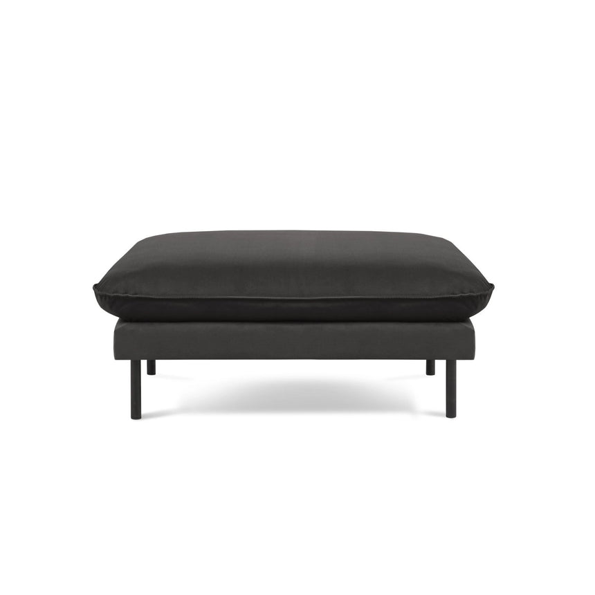 Vienna Pouf aus Samt in Dunkelgrau (Bluvel 18), 93x73x43 cm von Cosmopolitan Design – Bild 3