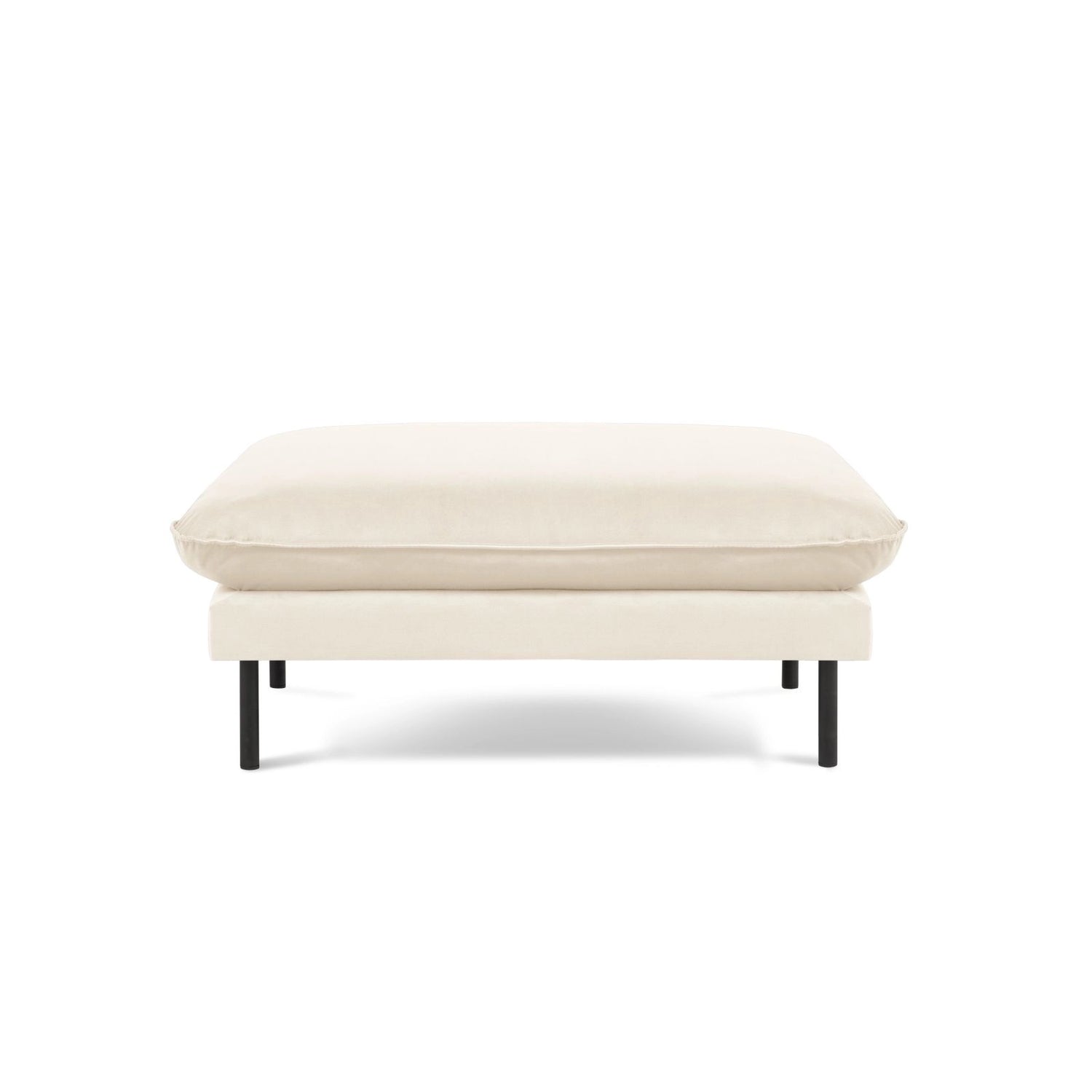 Vienna Pouf aus Samt in Hellbeige (Bluvel 22), 93x73x43 cm von Cosmopolitan Design – Bild 3