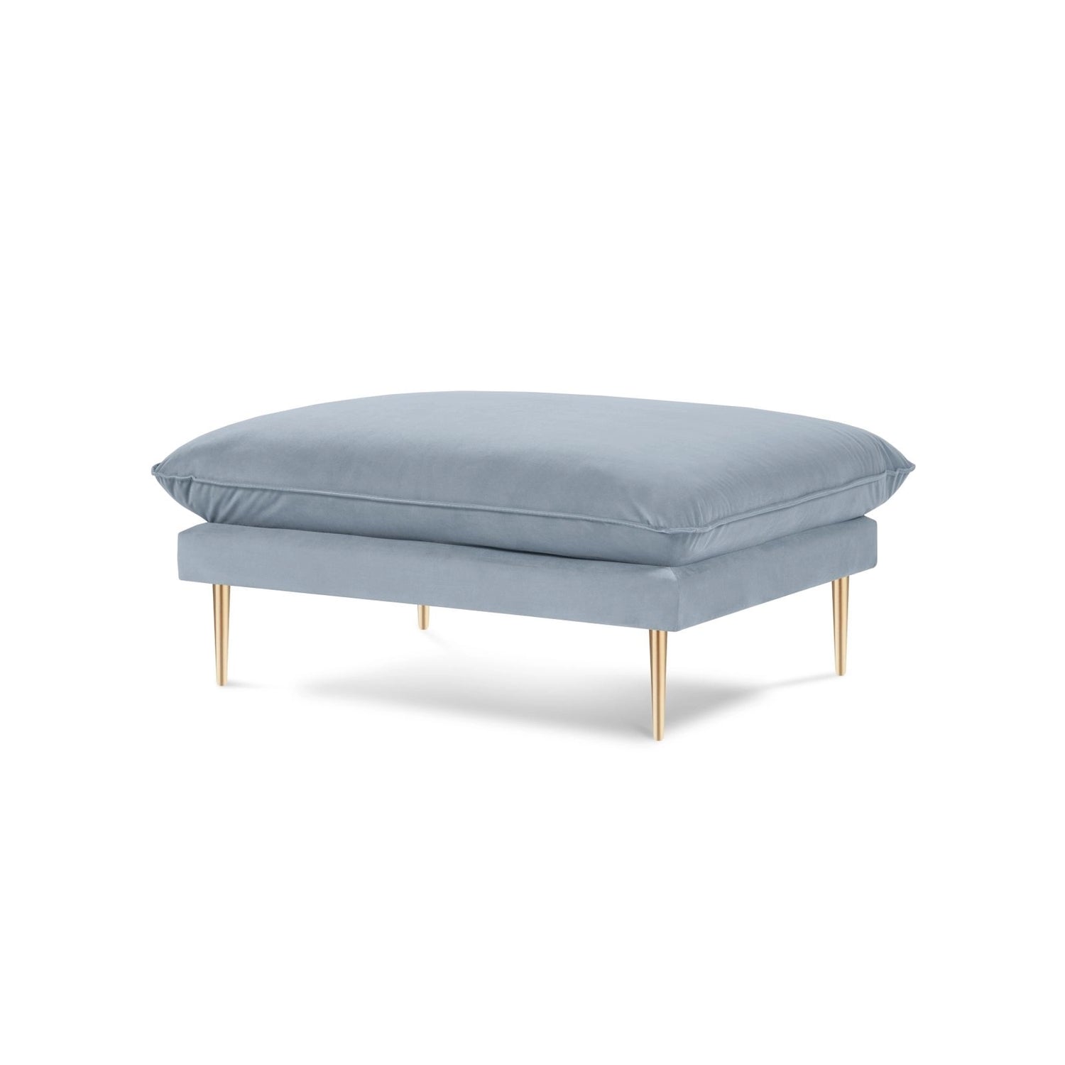 Vienna Pouf aus Samt in Hellblau (Bluvel 06), 93x73x43 cm von Cosmopolitan Design – Bild 1