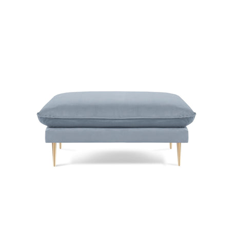 Vienna Pouf aus Samt in Hellblau (Bluvel 06), 93x73x43 cm von Cosmopolitan Design – Bild 3