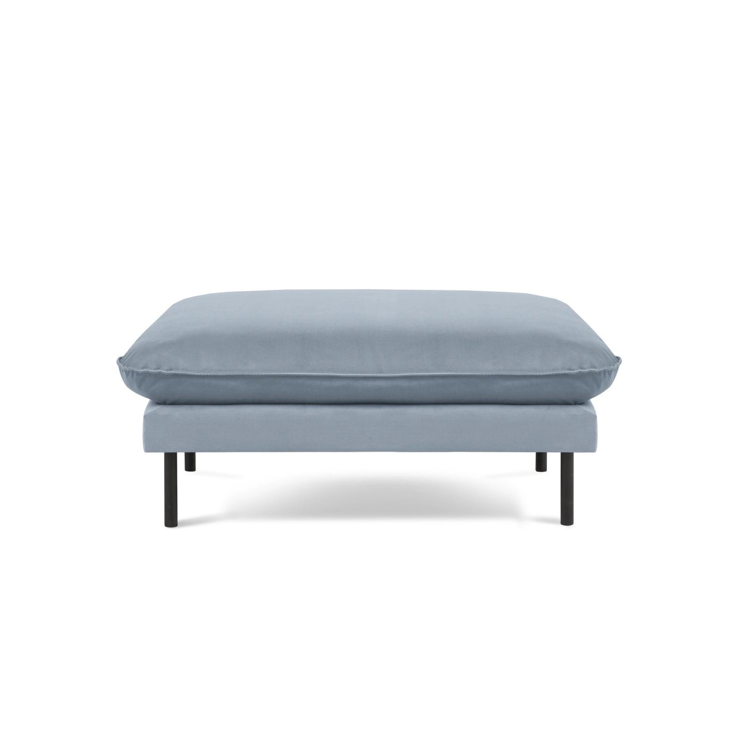 Vienna Pouf aus Samt in Hellblau (Bluvel 06), 93x73x43 cm von Cosmopolitan Design – Bild 3