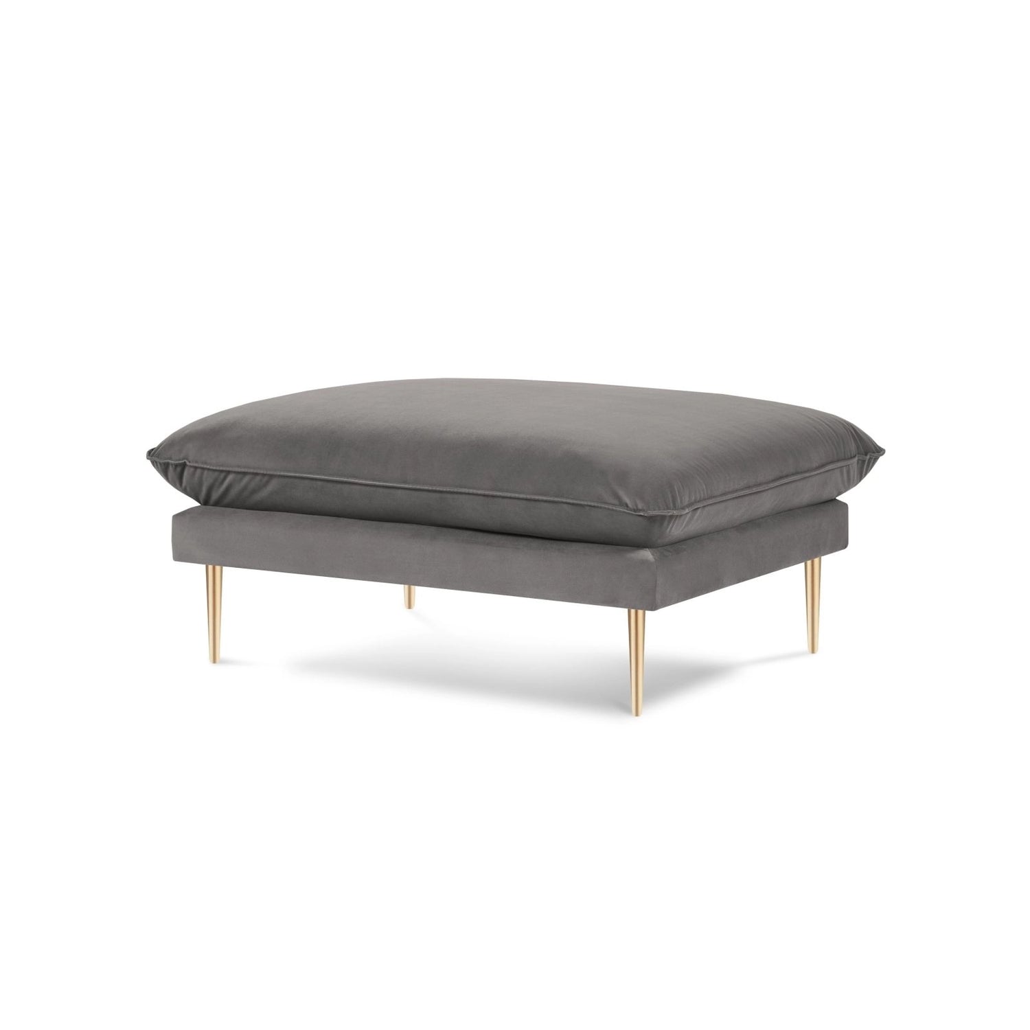 Vienna Pouf aus Samt in Hellgrau (Bluvel 13), 93x73x43 cm von Cosmopolitan Design – Bild 1