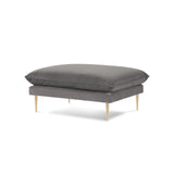 Vienna Pouf aus Samt in Hellgrau (Bluvel 13), 93x73x43 cm von Cosmopolitan Design – Bild 1