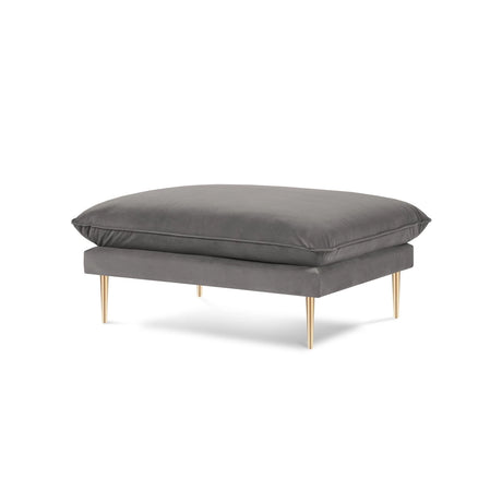 Vienna Pouf aus Samt in Hellgrau (Bluvel 13), 93x73x43 cm von Cosmopolitan Design – Bild 1