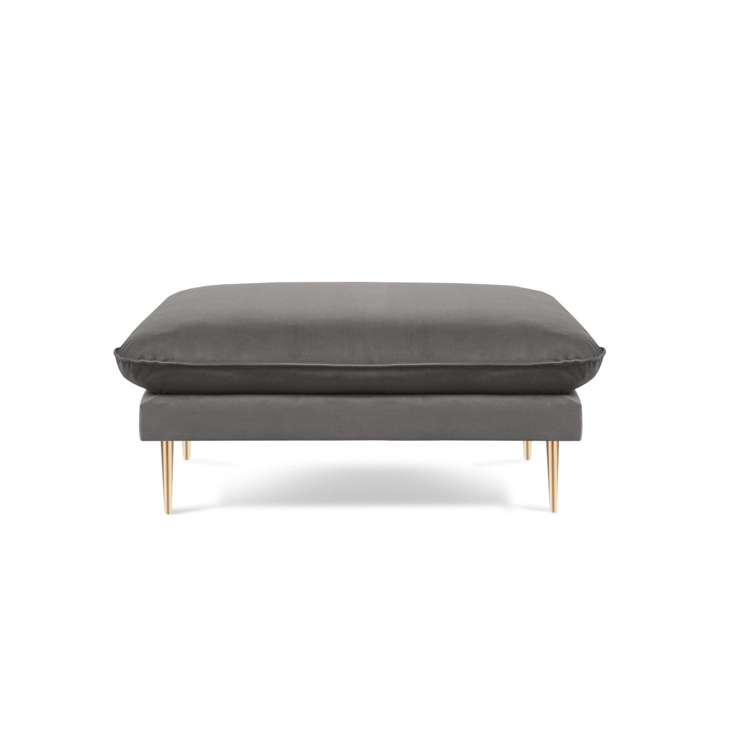 Vienna Pouf aus Samt in Hellgrau (Bluvel 13), 93x73x43 cm von Cosmopolitan Design – Bild 3