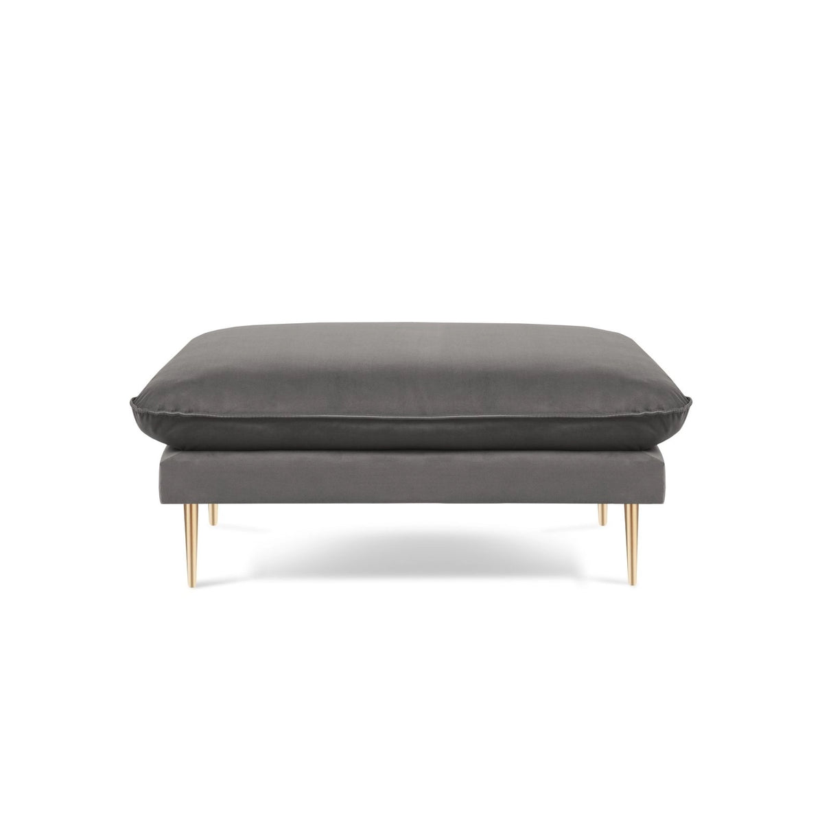Vienna Pouf aus Samt in Hellgrau (Bluvel 13), 93x73x43 cm von Cosmopolitan Design – Bild 3